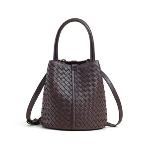 กระเป๋าหนังสานทรงถัง